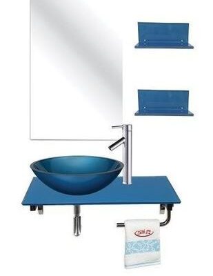 כיור מונח מערכת טופז זכוכית לאמבט