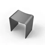 ספסל לאמבטיה ולבית מדגם סטול מקומר בגימור לבן מט/ שחור מט/ בטון כהה