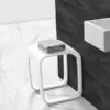 ספסל לאמבטיה דגם סטול קוריאן לבן מט